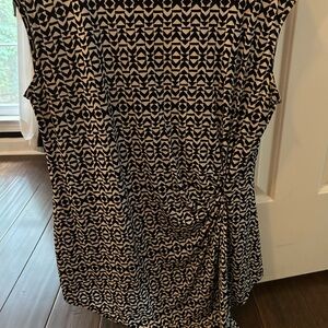 White House Black Market Monochrome Patterned Dress